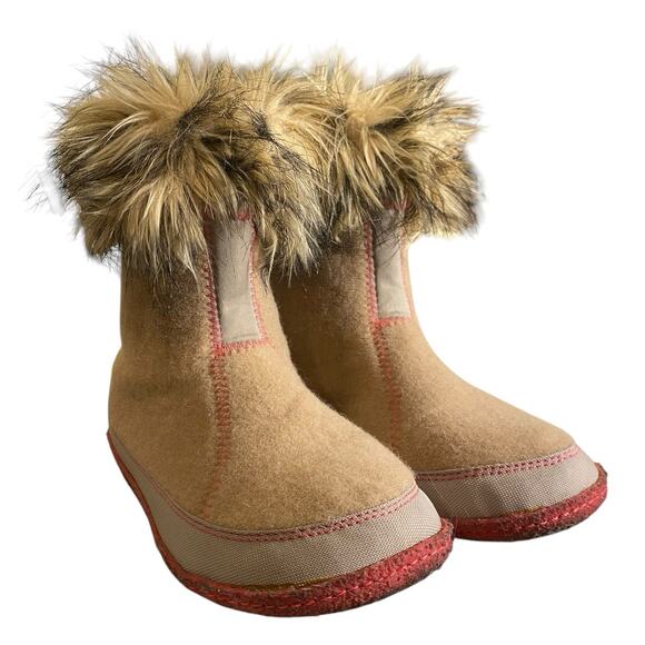 Sorel Cozy Joan Felt Boots Faux Fur Blue Womens 6 Cozycore Cabincore Rustic Boho - Picture 12 of 12